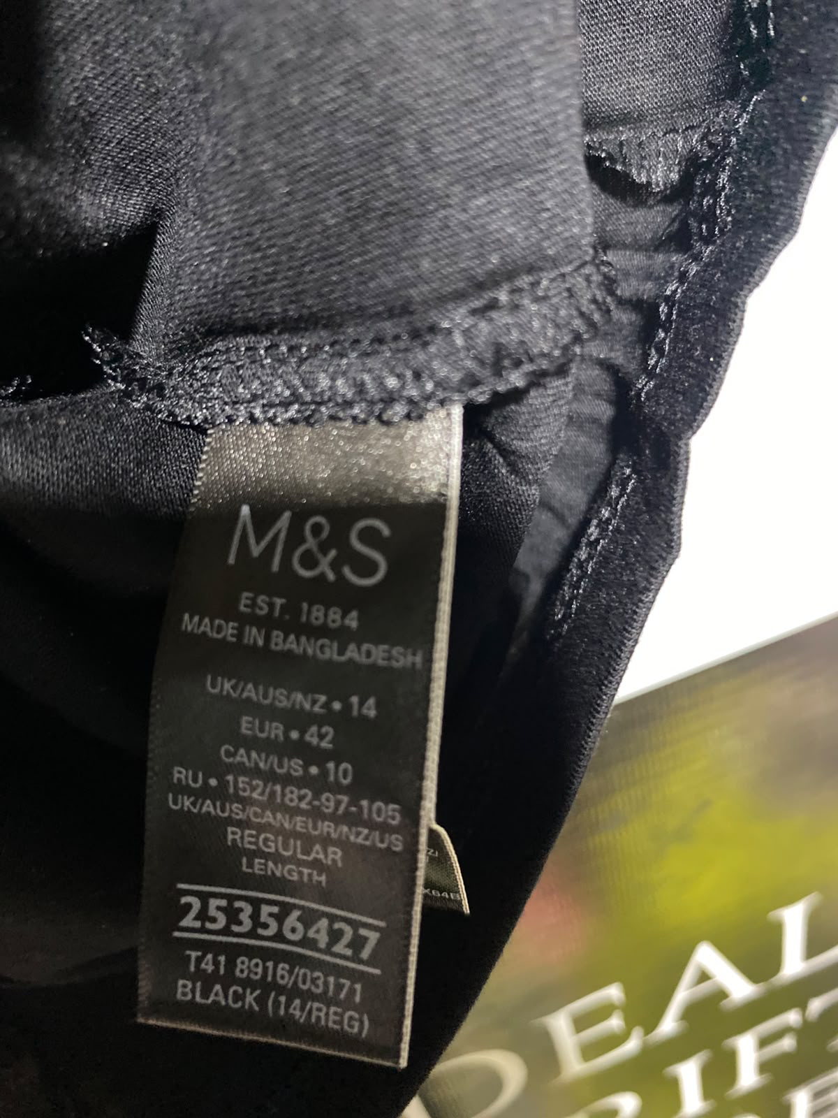 M&S |L| BUTS 14 | A1| BLACK SHORT SLEEVE CREW NECK T-SHIRT