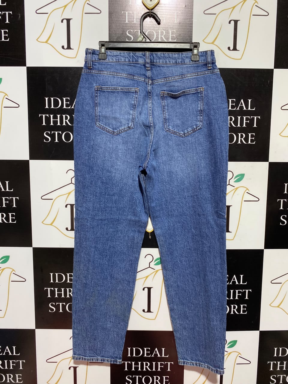 TU WOMAN |L| WAIST 30| A1| HIGH-WAISTED MOM JEANS IN MEDIUM BLUE WASH