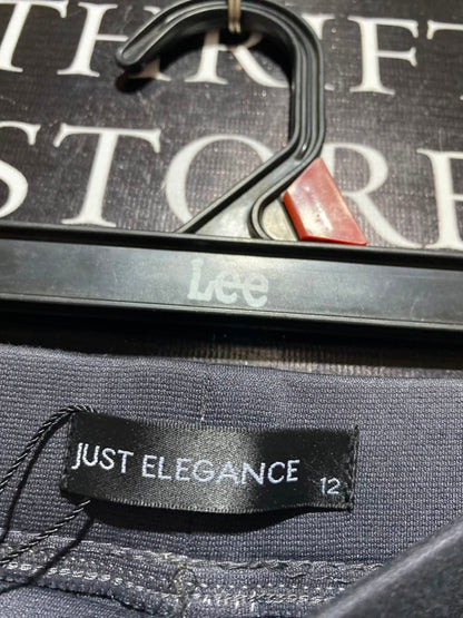 JUST ELEGANCE |M| WAIST 29| A1| CHARCOAL GREY STRAIGHT LEG STRETCH PANTS, NEW WITH TAGS