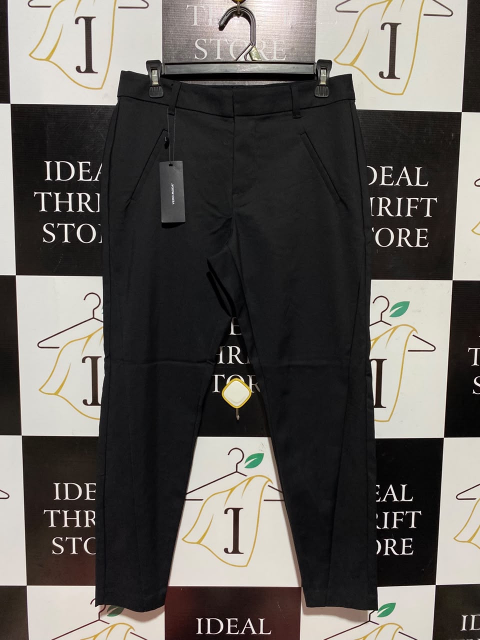 VERO MODA |L| WAIST 30| A1| WOMEN'S BLACK SLIM FIT ANKLE TROUSERS, NEW WITH TAGS