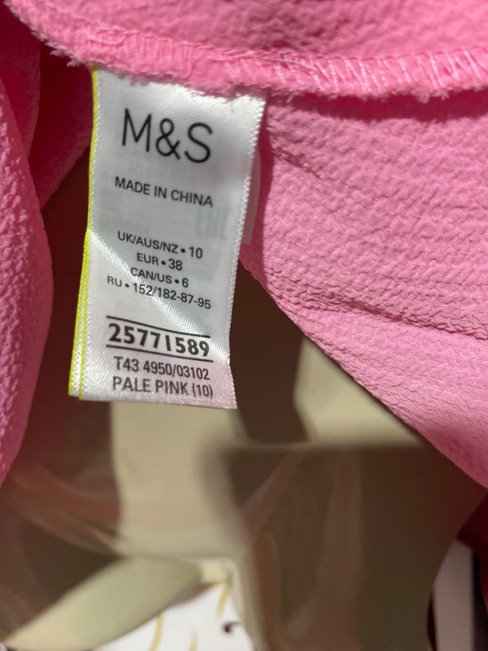 M&S |M| BUST 19| A1| CHIC BUBBLEGUM PINK SMOCKED BIB BLOUSE WITH RUFFLE TRIM AND LONG SLEEVES
