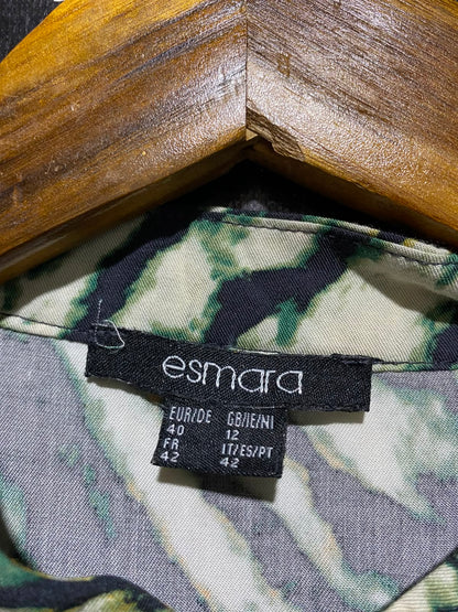 ESMARA |M| BUST 20| A3| MODERN ABSTRACT ANIMAL STRIPE HIGH NECK MINI DRESS