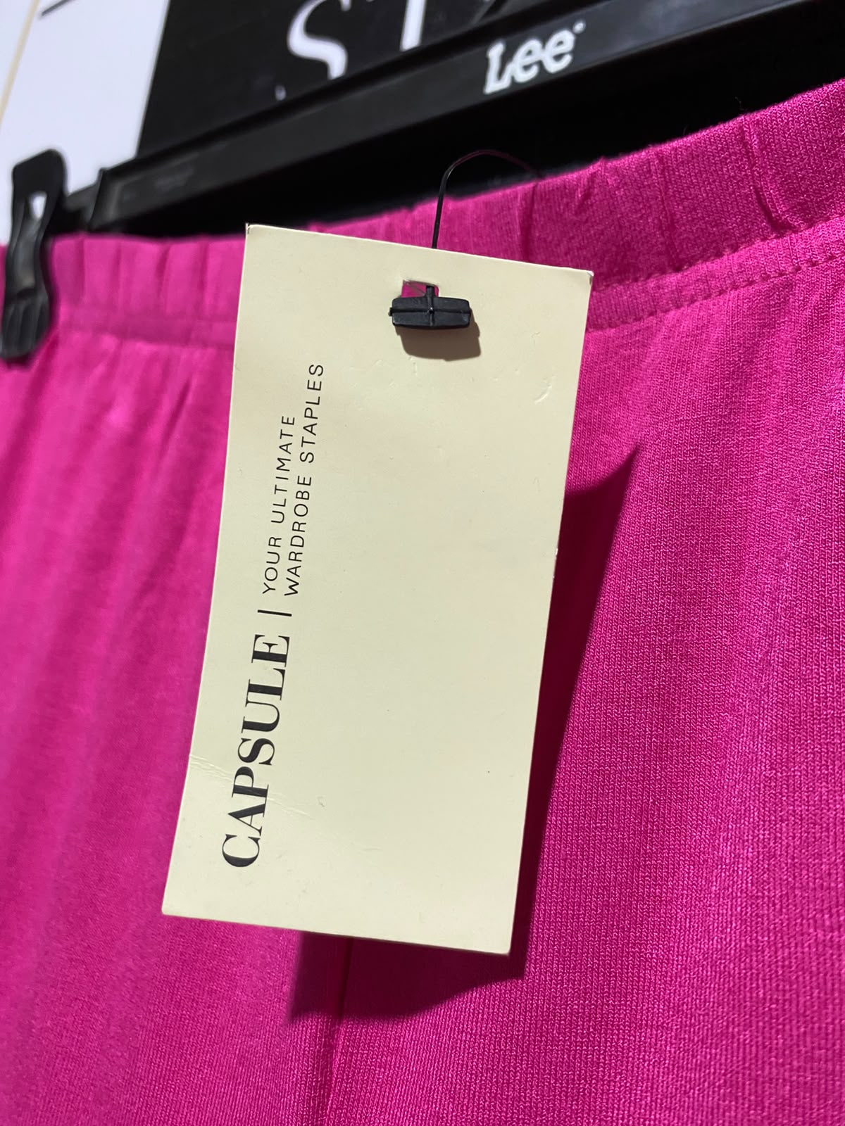CAPSULE |S| WAIST 27| A2| HOT PINK HIGH-WAISTED STRETCH LEGGINGS NWT