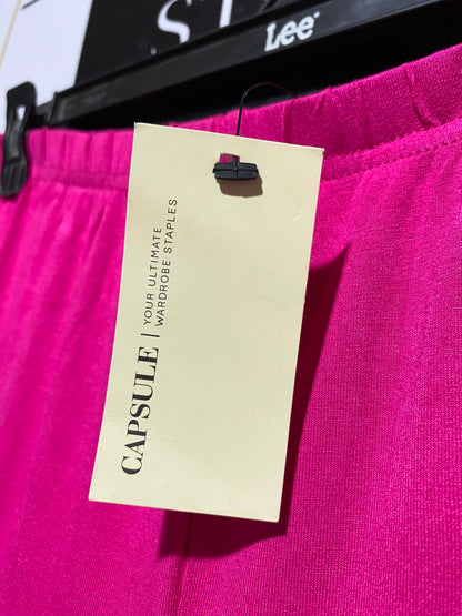 CAPSULE |S| WAIST 27| A2| HOT PINK HIGH-WAISTED STRETCH LEGGINGS NWT