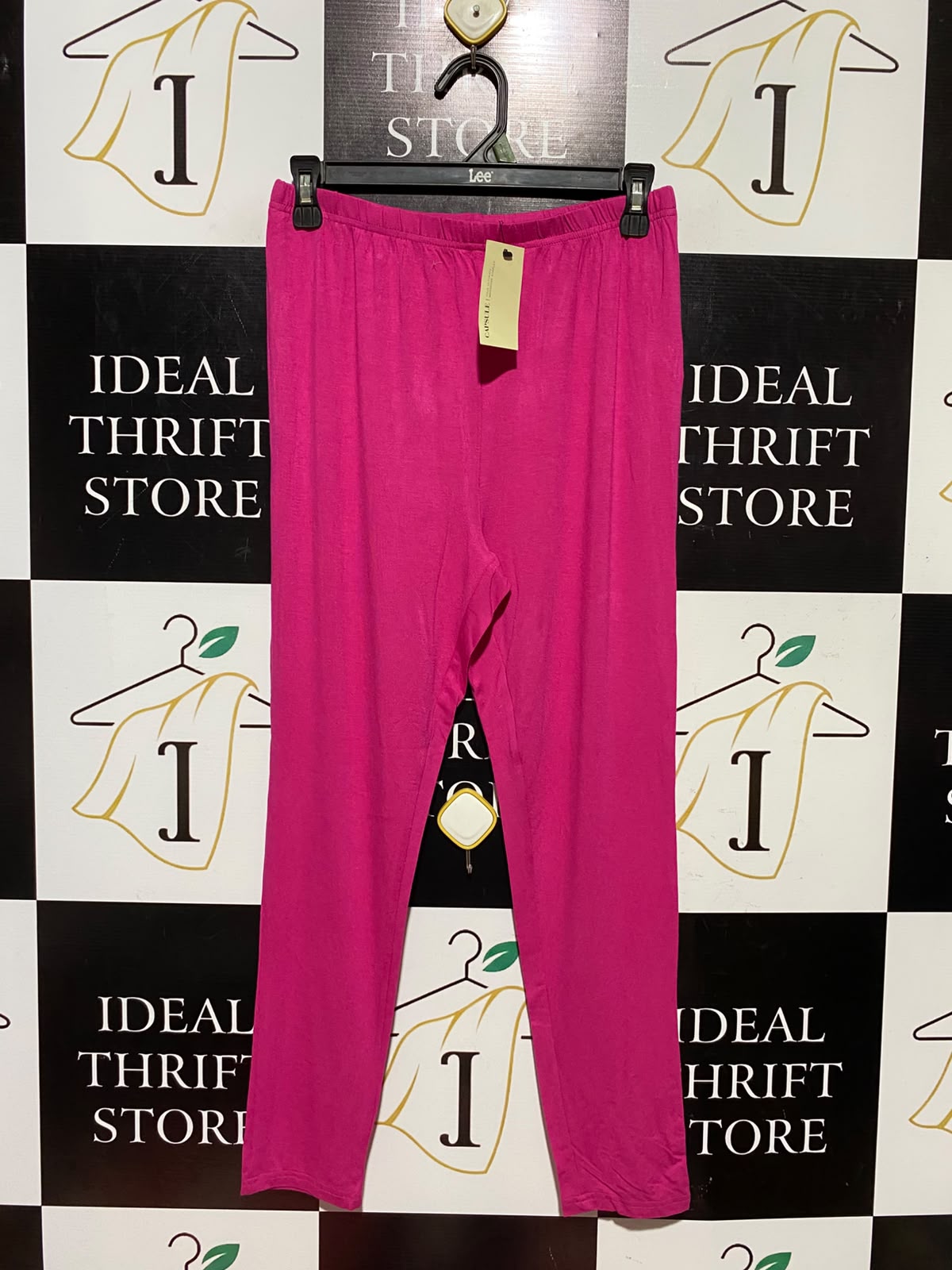 CAPSULE |S| WAIST 27| A2| HOT PINK HIGH-WAISTED STRETCH LEGGINGS NWT