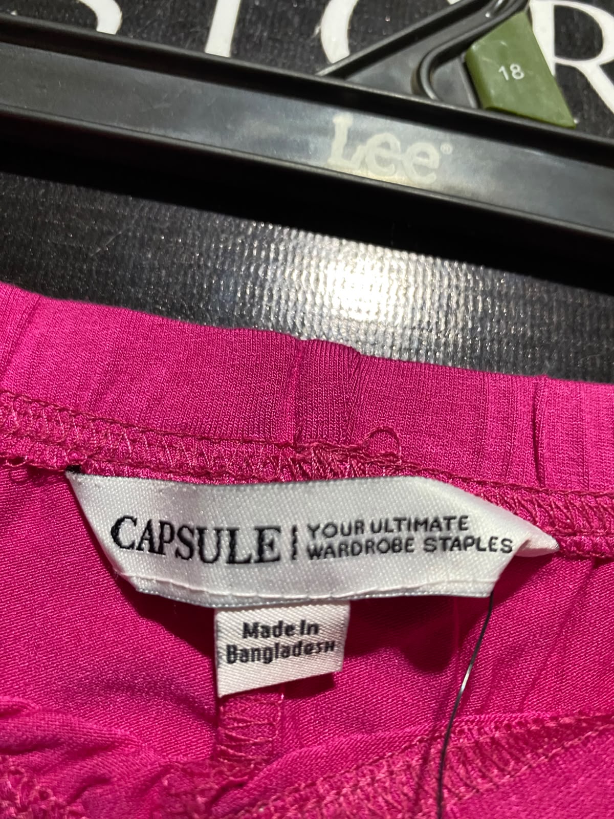 CAPSULE |S| WAIST 27| A2| HOT PINK HIGH-WAISTED STRETCH LEGGINGS NWT