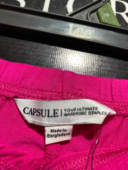 CAPSULE |S| WAIST 27| A2| HOT PINK HIGH-WAISTED STRETCH LEGGINGS NWT
