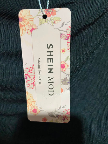 SHEIN |S| WAIST 25| A2| MOD BLACK RUCHED BODYCON MINI SKIRT NWT