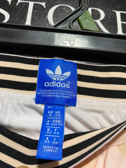 ADIDAS |S| WAIST 26| A2| ORIGINALS PEACH FLORAL TIE-DYE 3-STRIPES DOLPHIN RUNNING SHORTS