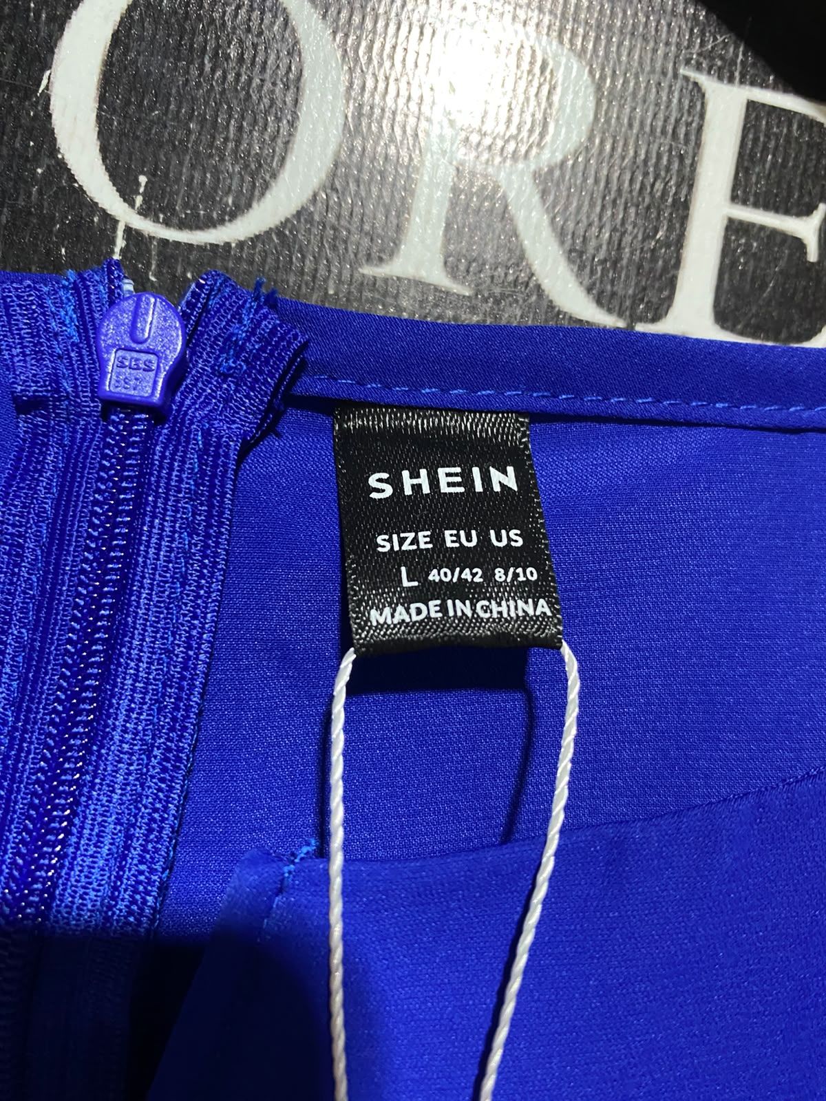 SHEIN |L| BUST 18| A2| BELLE ROYAL BLUE EMBELLISHED EMPIRE WAIST COBALT MAXI DRESS NWT