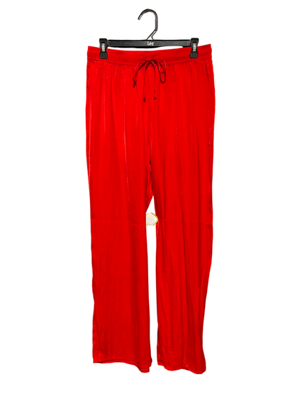 PRIMARK |M| WAIST 28| A3| VIBRANT CHERRY RED ELASTIC DRAWSTRING WAIST WIDE-LEG LOUNGE PANTS