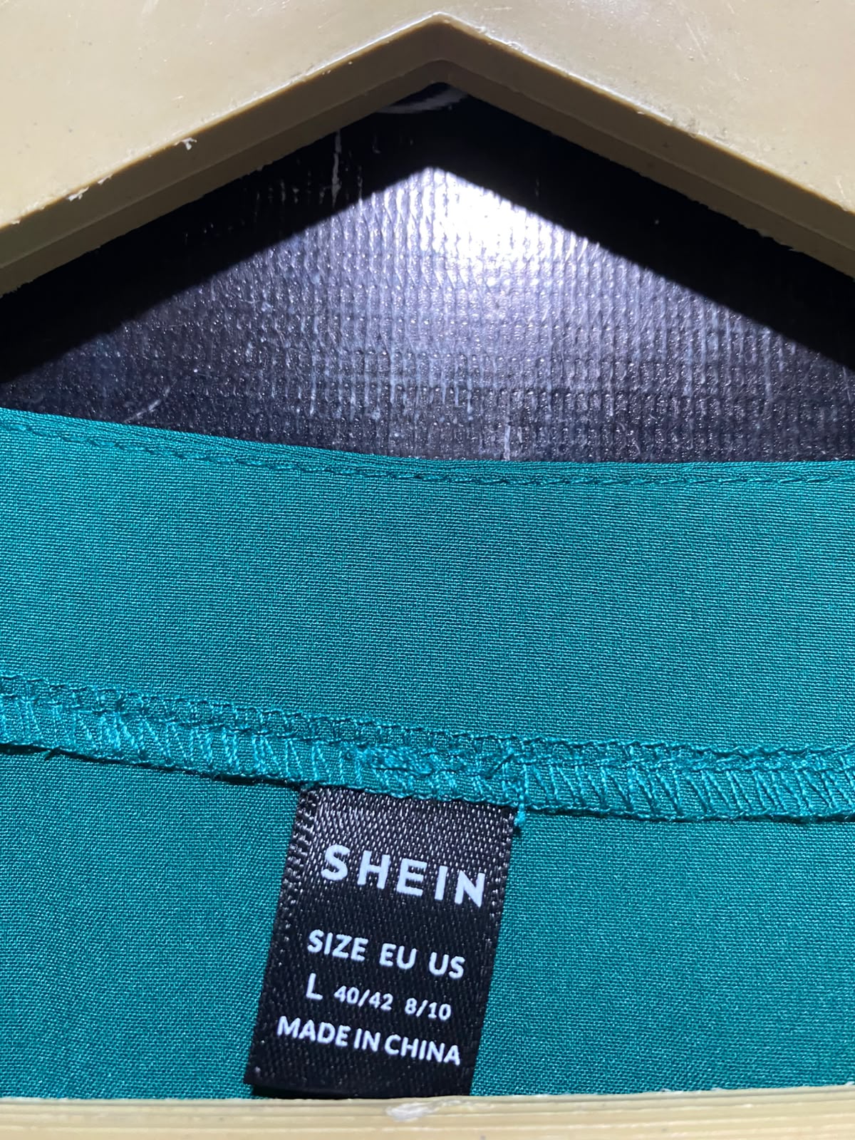 SHEIN |L| BUST 21| A4| EMERALD GREEN SHORT SLEEVE PLEATED EMPIRE WAIST MIDI DRESS