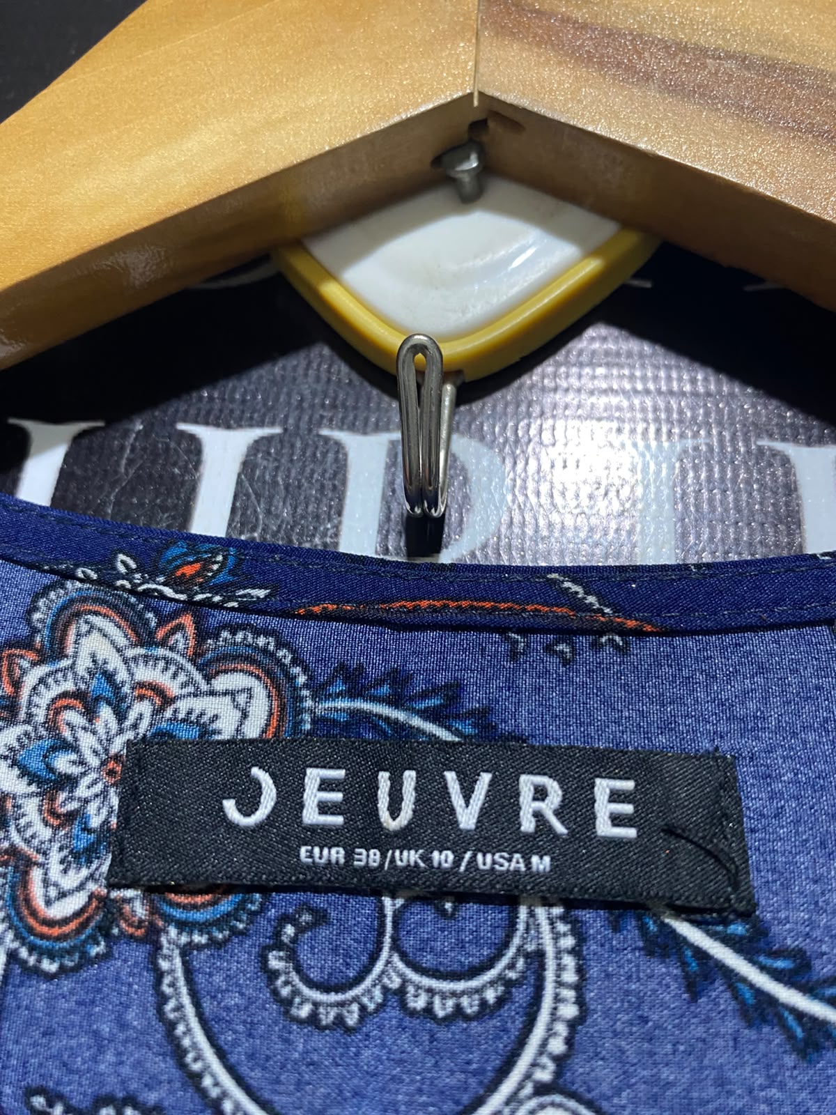 JEUVRE |M| BUST 17| A3| ROYAL BLUE BOHO PAISLEY PRINT WRAP MAXI DRESS