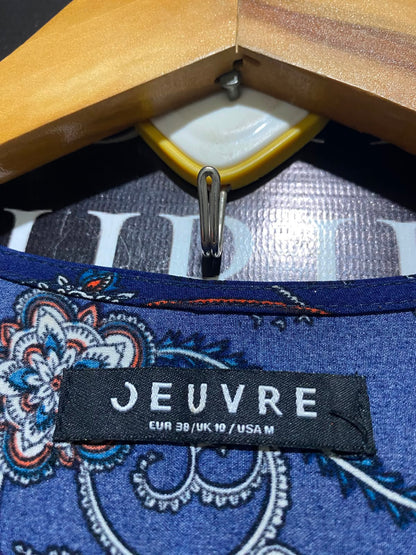JEUVRE |M| BUST 17| A3| ROYAL BLUE BOHO PAISLEY PRINT WRAP MAXI DRESS