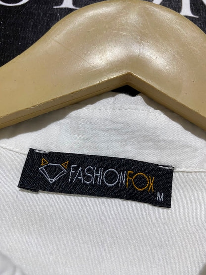 FASHION FOX |M| BUST 18| A3| WHITE BRODERIE ANGLAISE EMBROIDERED BUTTON-FRONT MAXI DRESS WITH TIE WAIST