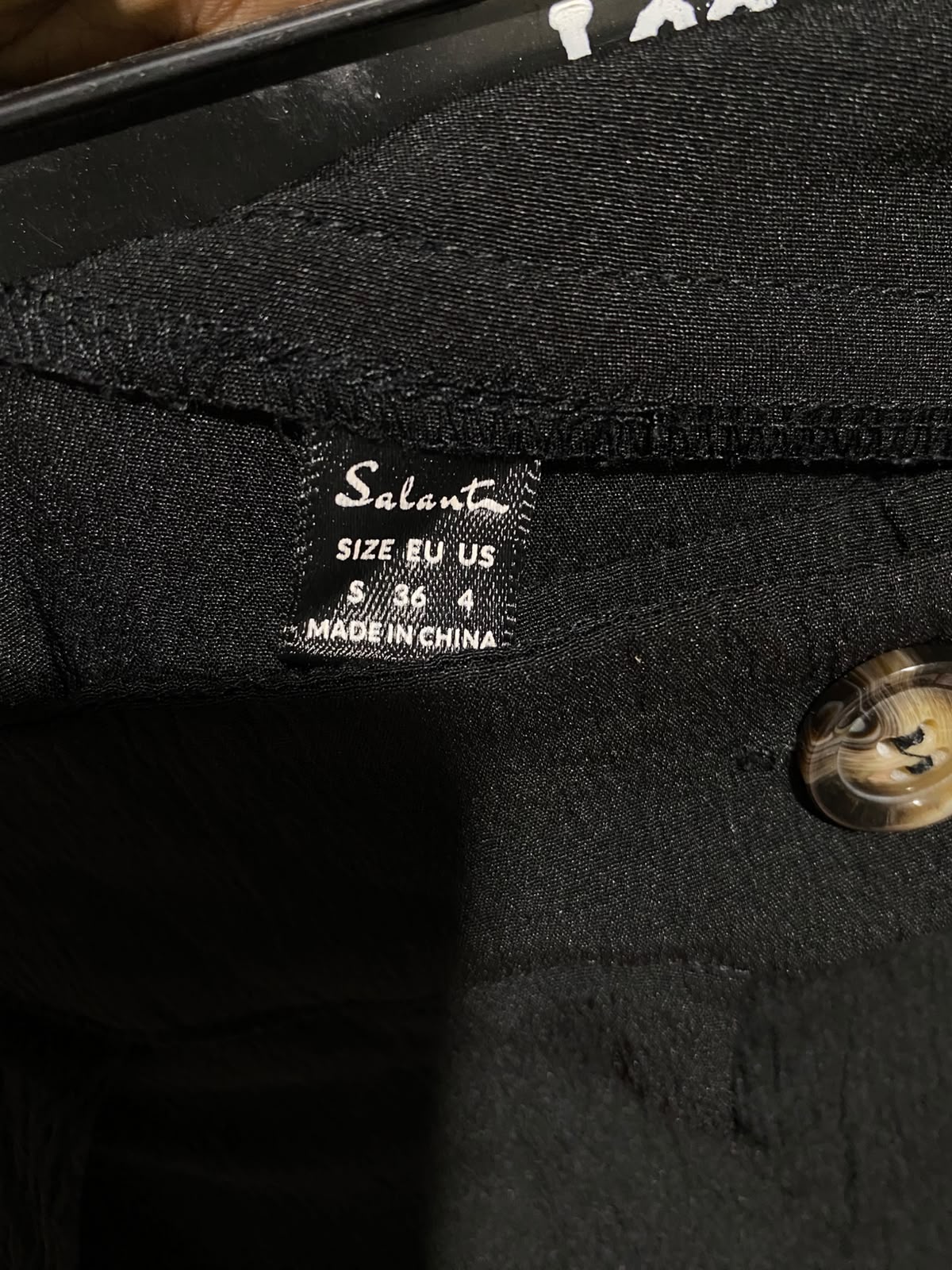 SALANT |S| WAIST 26| A3| BLACK HIGH-WAISTED WIDE-LEG TIE-FRONT OVERLAY TROUSERS