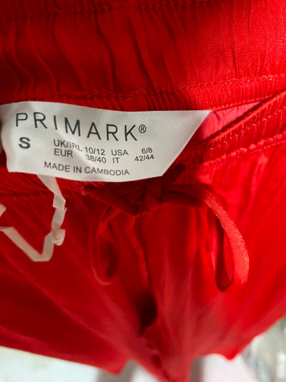 PRIMARK |M| WAIST 28| A3| VIBRANT CHERRY RED ELASTIC DRAWSTRING WAIST WIDE-LEG LOUNGE PANTS