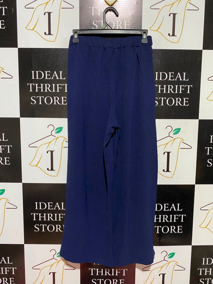 ANGEL |S| WAIST 26| A3| NAVY BLUE ELASTIC TIE-WAIST WIDE-LEG LOUNGE PANTS