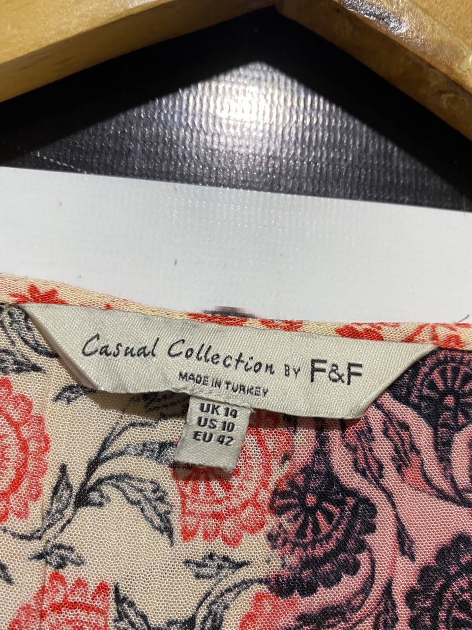 F&F |M| BUST 18| A3| MULTICOLOR BOHO FLORAL PATCHWORK V-NECK HANKY HEM MIDI DRESS WITH TIE WAIST