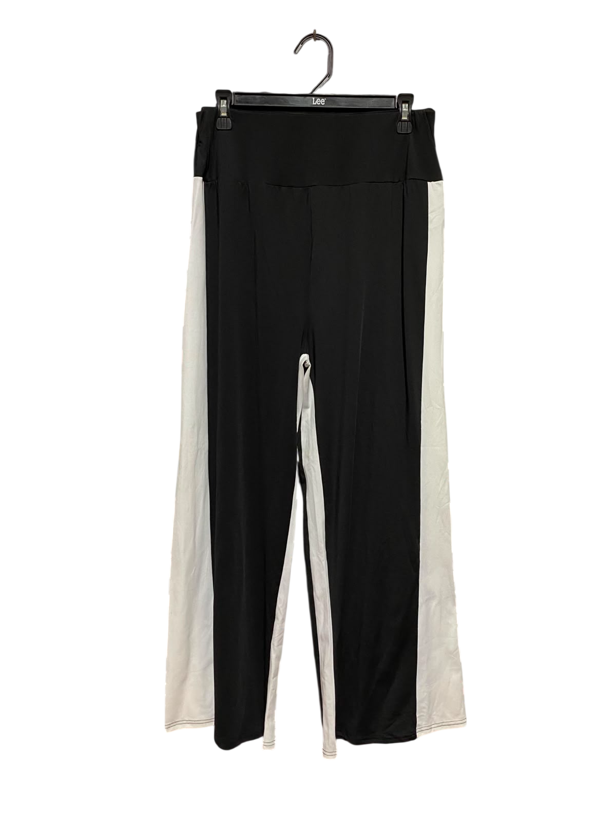 |XL| WAIST 30| A4| CHIC BLACK AND WHITE COLOR-BLOCKED TROUSERS