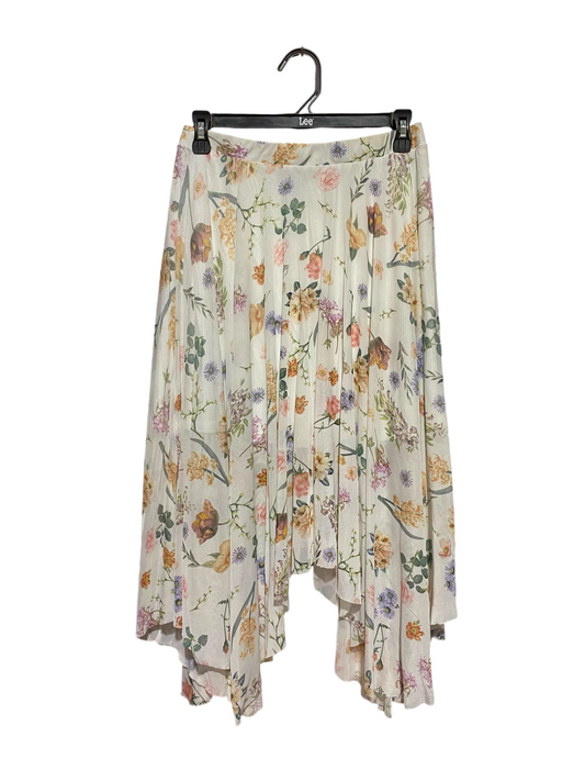 NEW LOOK |M| WAIST 27| A4| ELEGANT FLORAL PRINT HANDKERCHIEF HEM SKIRT