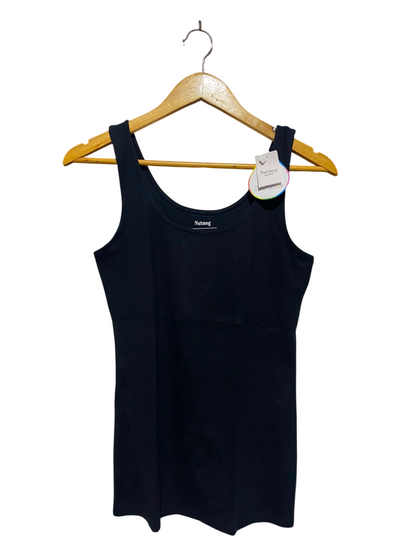 NUTMEG |S| BUST 15| A4| ESSENTIAL BLACK SCOOP-NECK TANK TOP