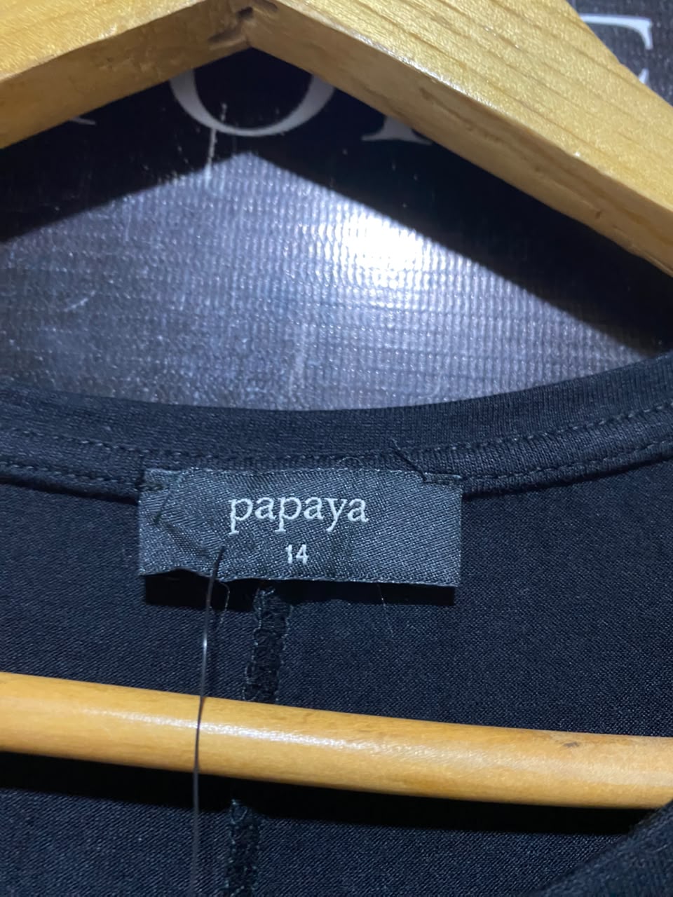 PAPAYA |M| BUST 18| A5| CLASSIC BLACK DRESS WITH LACE SLEEVE DETAIL