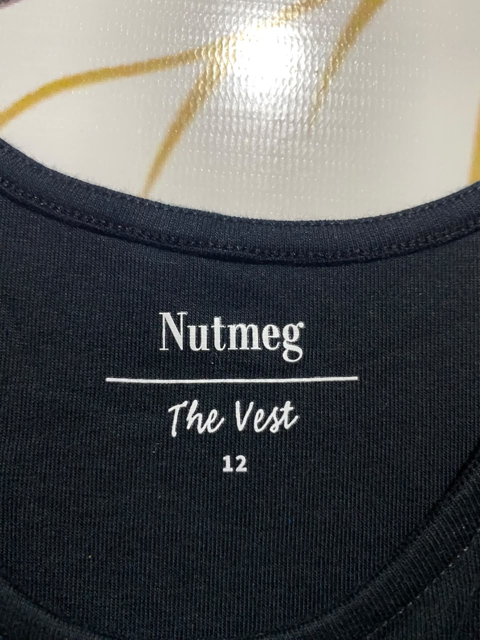 NUTMEG |S| BUST 15| A4| ESSENTIAL BLACK SCOOP-NECK TANK TOP