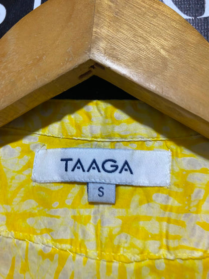 TATAGA |S| BUST 17| A4| VIBRANT YELLOW PRINTED KURTI TOP