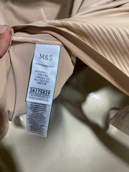 M&S |S| BUST 15| A4| ESSENTIAL NUDE BODY-CONTOURING SLIP DRESS