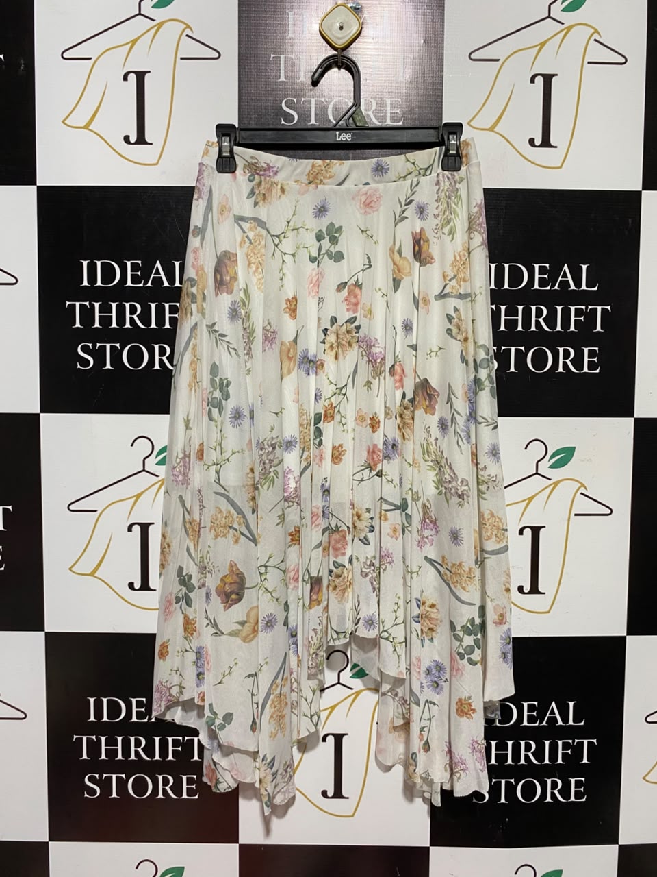 NEW LOOK |M| WAIST 27| A4| ELEGANT FLORAL PRINT HANDKERCHIEF HEM SKIRT