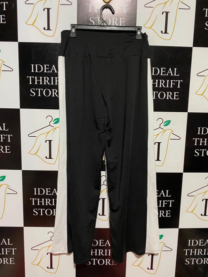 |XL| WAIST 30| A4| CHIC BLACK AND WHITE COLOR-BLOCKED TROUSERS