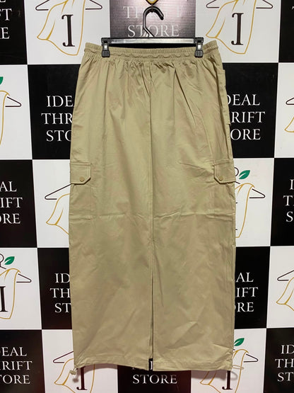 LUXE TO KILL |L| WAIST 30| A4| UTILITY-STYLE KHAKI CARGO SKIRT