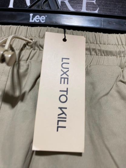 LUXE TO KILL |L| WAIST 30| A4| UTILITY-STYLE KHAKI CARGO SKIRT