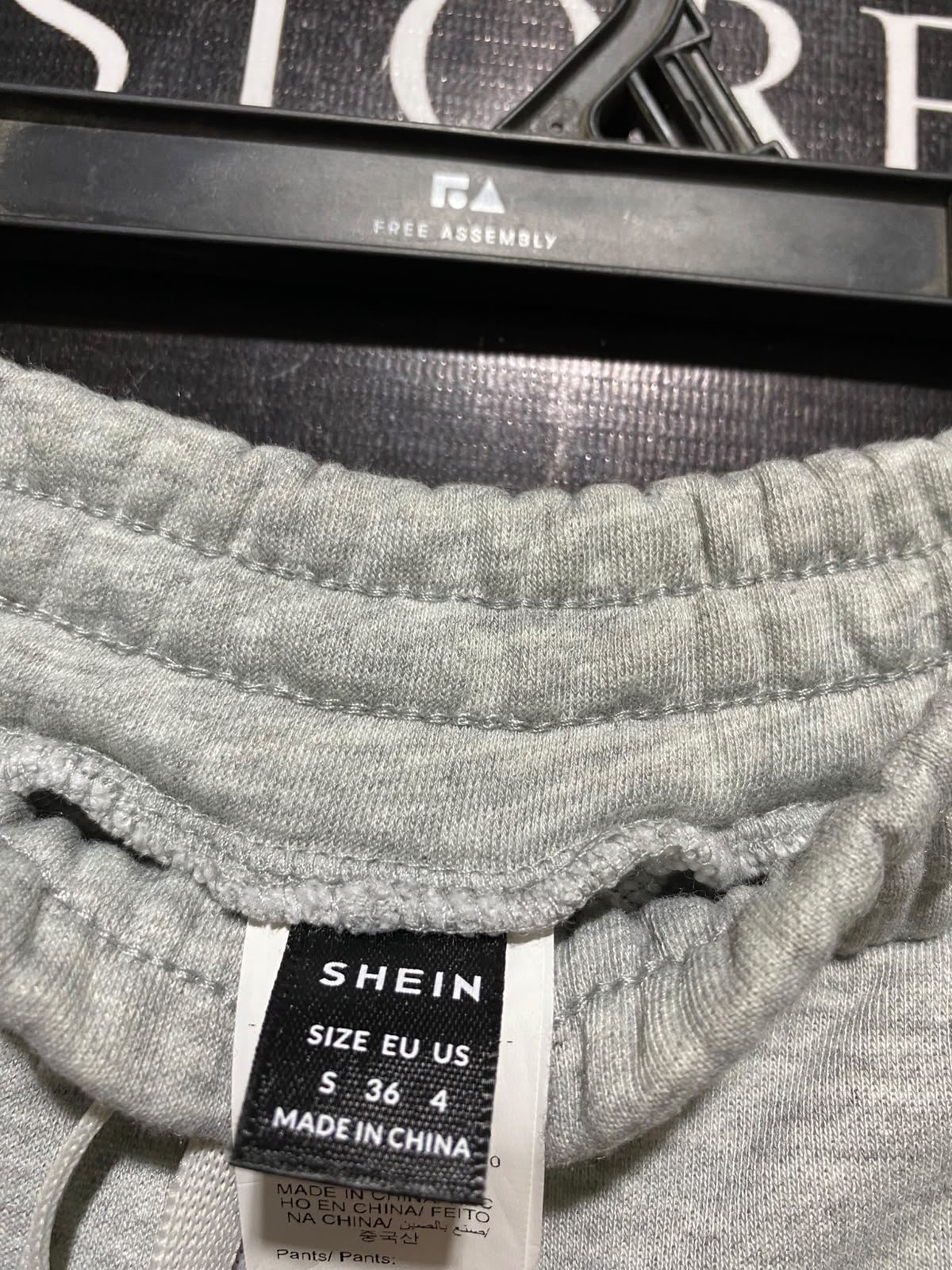SHEIN |S| WAIST 26| A4| COMFORTABLE ELASTIC-WAIST GREY PALAZZO PANTS