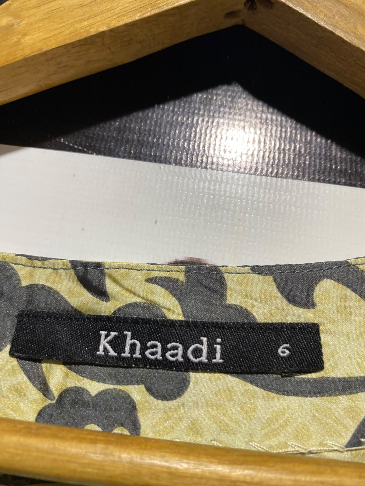 KHAADI |S| BUST 16| A4| ELEGANT FLORAL PRINTED SILK-STYLE TUNIC DRESS