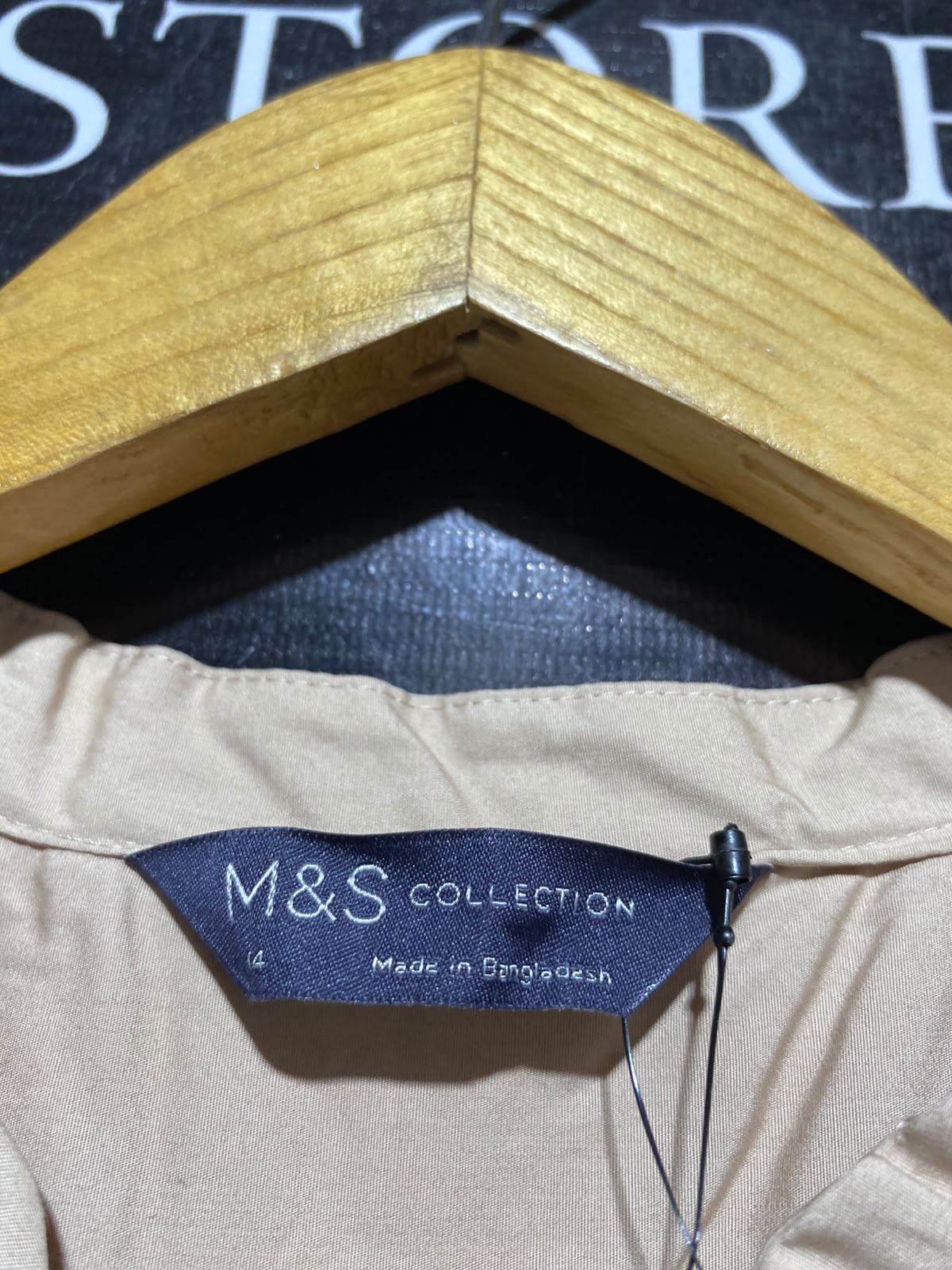 M&S |L| BUST 22| A4| CHIC MANDARIN COLLAR LONG-SLEEVE SHIRT
