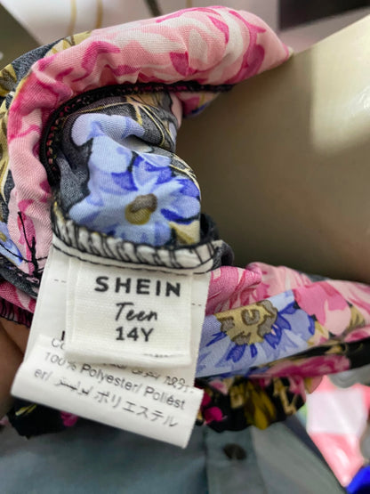 SHEIN |XS| BUST 15| A4| CHIC OFF-SHOULDER FLORAL WIDE-LEG JUMPSUIT