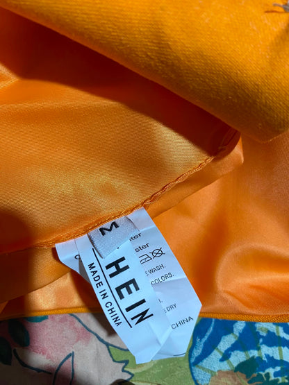 SHEIN |M| BUST 19| A4| VIBRANT ORANGE SLEEVELESS VEST AND WIDE-LEG TROUSER SET