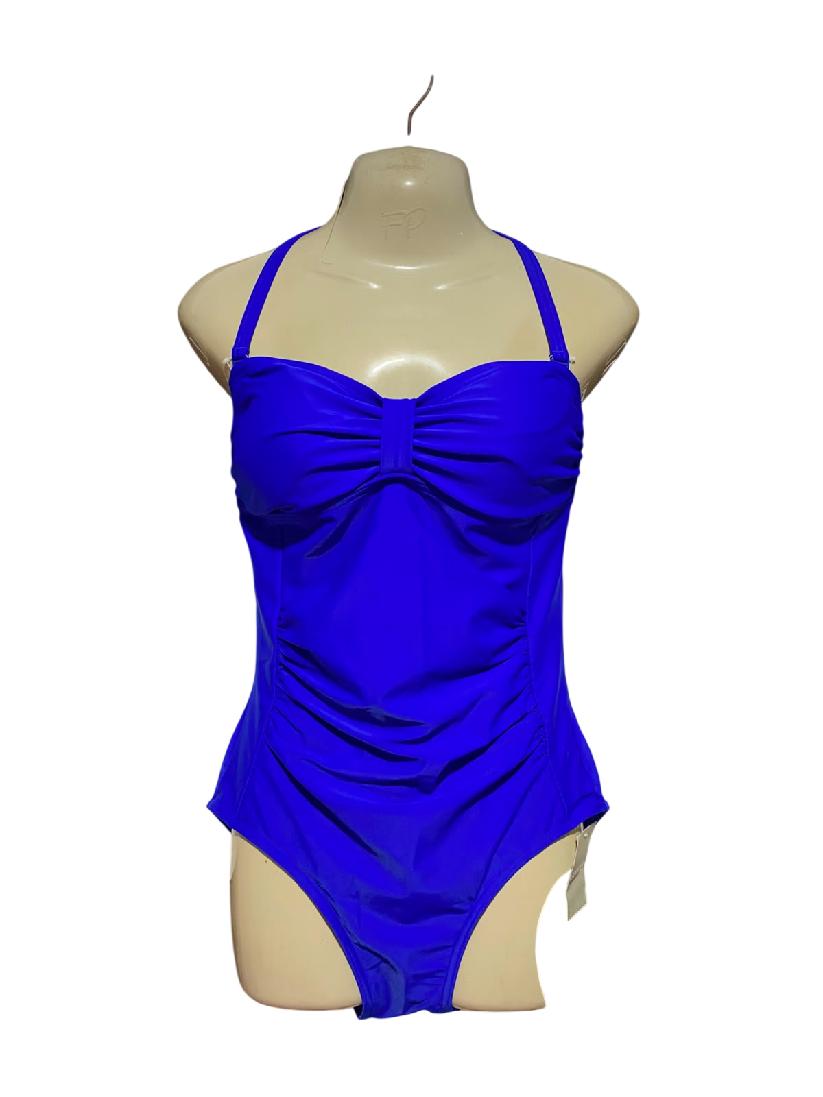 GEORGE |S| BUST 14| A5| ROYAL BLUE ONE-PIECE SWIMSUIT RUCHED BANDEAU STRAPLESS SWIMSUIT WITH REMOVABLE STRAPS