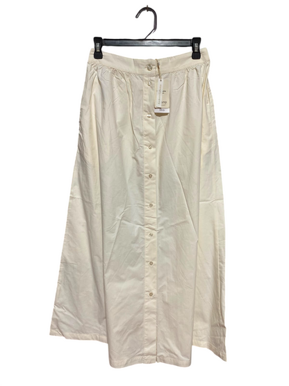 MNG |M| WAIST 26| A5| OFF-WHITE BUTTON-DOWN HIGH-WAISTED MIDI SKIRT