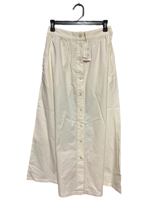 MNG |M| WAIST 26| A5| OFF-WHITE BUTTON-DOWN HIGH-WAISTED MIDI SKIRT