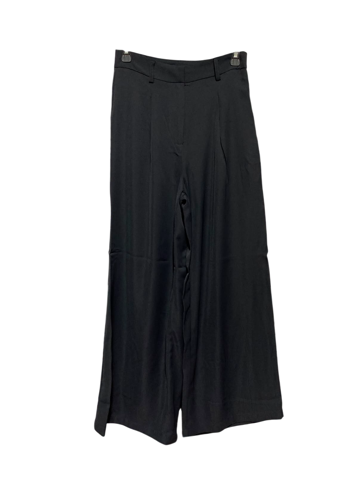 SHEIN |S| WAIST 26| A5| HIGH-WAISTED BLACK WIDE-LEG PLEATED DRESS PANTS - TAILORED TROUSERS