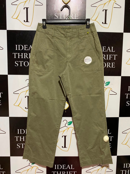 ARIZONA |M| WAIST 28| A5| HI-RISE STRAIGHT LEG OLIVE GREEN UTILITY CARGO PANTS