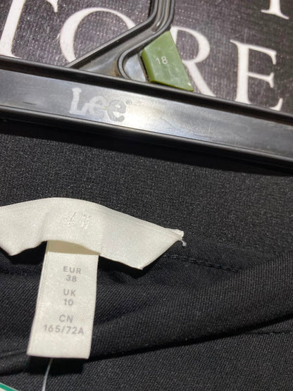 H&M |L| WAIST 29| A5| SOLID BLACK TAILORED SLIM-FIT DRESS TROUSERS