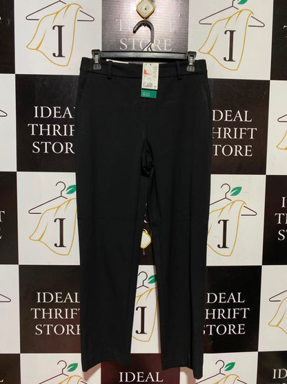 H&M |L| WAIST 29| A5| SOLID BLACK TAILORED SLIM-FIT DRESS TROUSERS