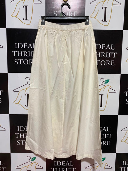 MNG |M| WAIST 26| A5| OFF-WHITE BUTTON-DOWN HIGH-WAISTED MIDI SKIRT