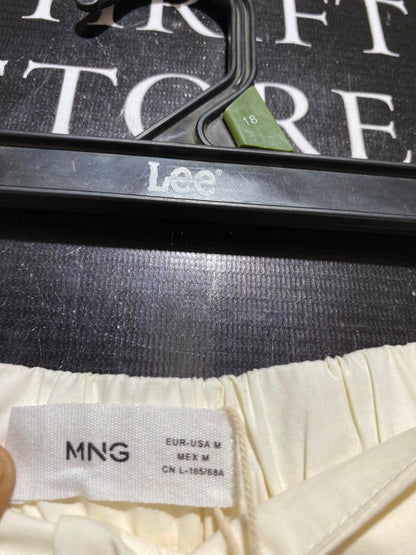 MNG |M| WAIST 26| A5| OFF-WHITE BUTTON-DOWN HIGH-WAISTED MIDI SKIRT