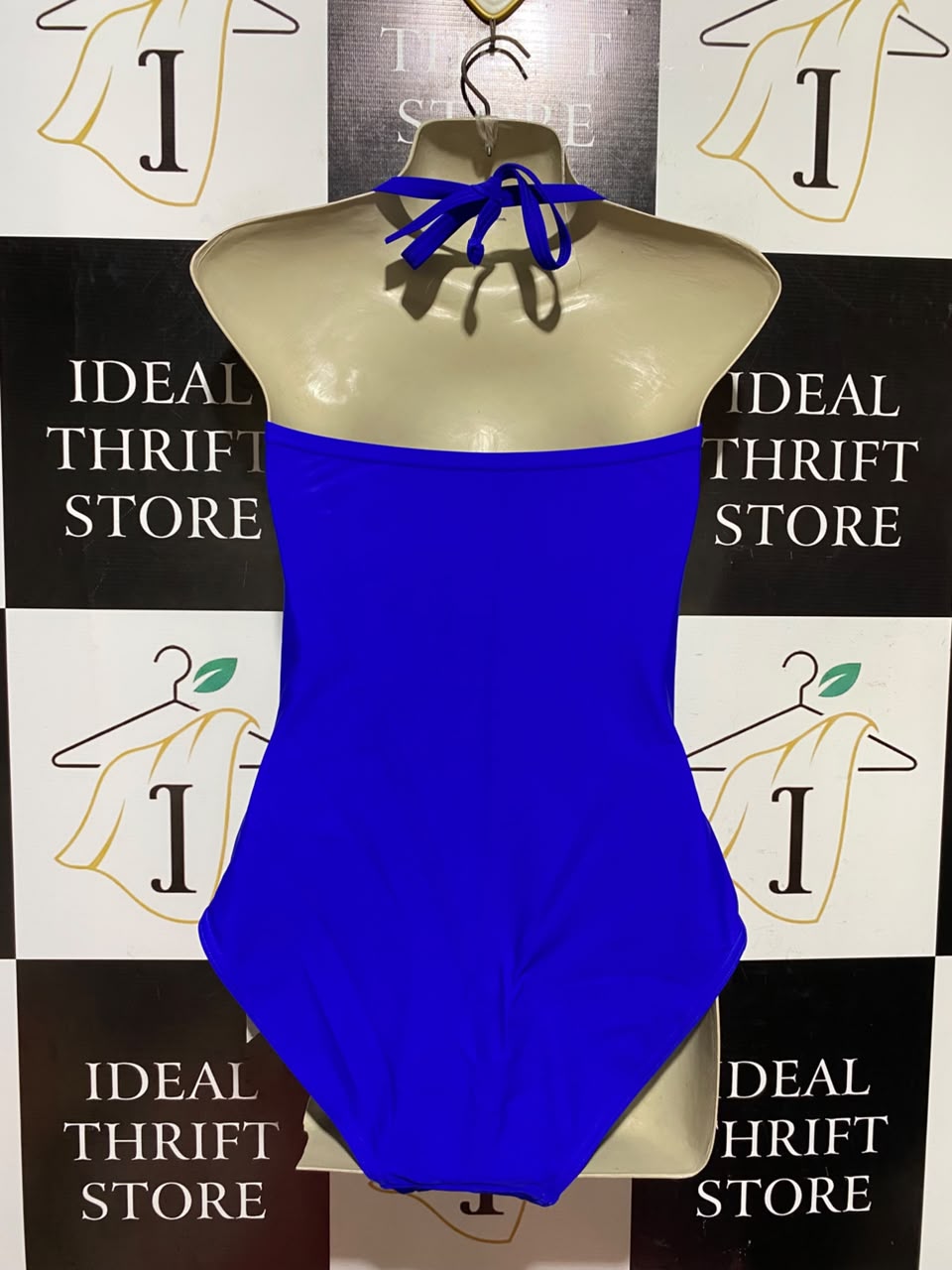 GEORGE |S| BUST 14| A5| ROYAL BLUE ONE-PIECE SWIMSUIT RUCHED BANDEAU STRAPLESS SWIMSUIT WITH REMOVABLE STRAPS