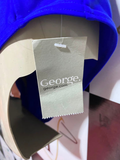 GEORGE |S| BUST 14| A5| ROYAL BLUE ONE-PIECE SWIMSUIT RUCHED BANDEAU STRAPLESS SWIMSUIT WITH REMOVABLE STRAPS